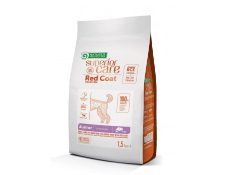 Сухой корм Nature's Protection Red Coat Mini Breed для щенков мелких пород с рыжей шерстью, с лососем, 1.5 кг