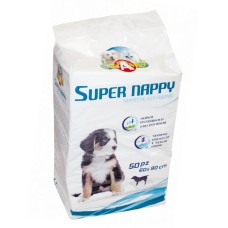 SUPER NAPPY(СУПЕР НАППИ) Пеленки для собак, 50 шт, 60Х40 см