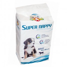 SUPER NAPPY(СУПЕР НАППИ) Пеленки для собак, 50 шт, 60Х40 см..