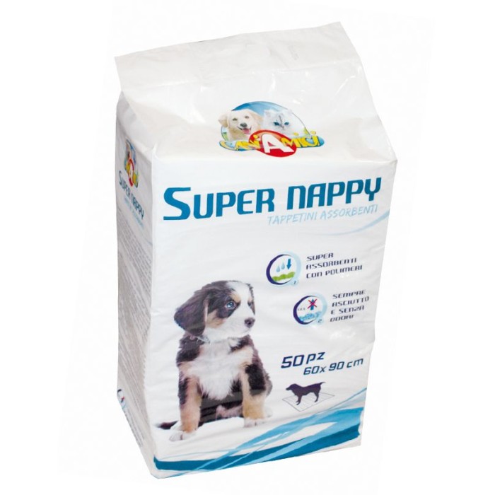 SUPER NAPPY(СУПЕР НАППИ) Пеленки для собак, 50 шт, 60Х40 см