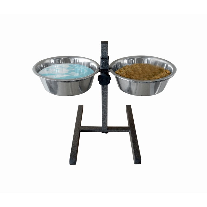 Підставка Swastik Industries металева під миски +2 миски висока, 2×1,75л