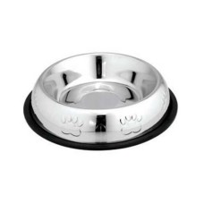 Миска Swastik Industries металева для котів на гумі з лапками, опукла, 160 мл