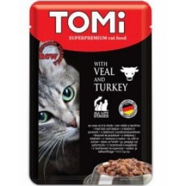 TOMi veal turkey М'ЯСО ІНДІЙКА консерви для кішок, вологий корм, пауч,..