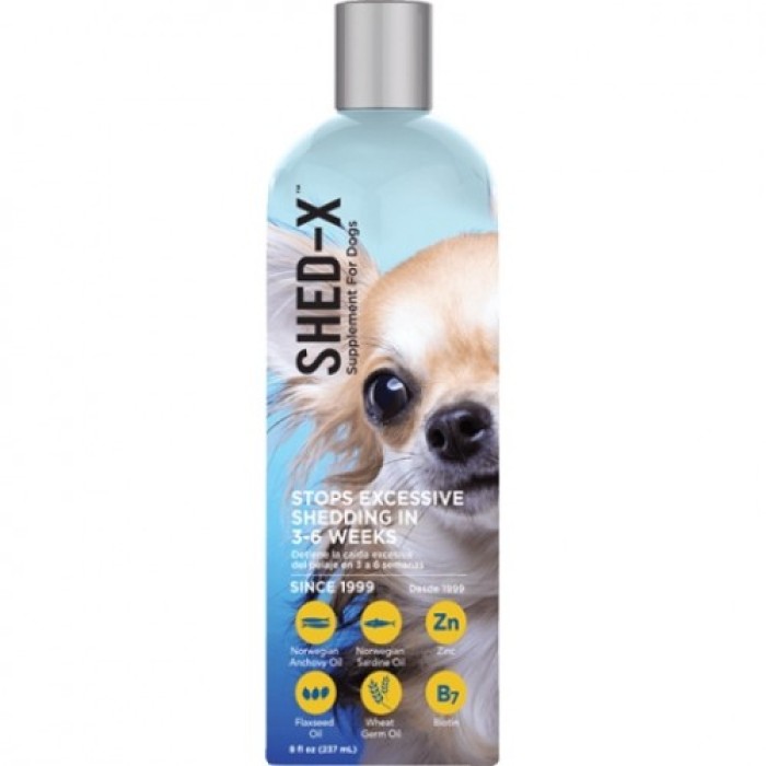 Пищевая добавка для собак SynergyLabs Shed-X Dog для шерсти собак, против линьки, 0.237 л