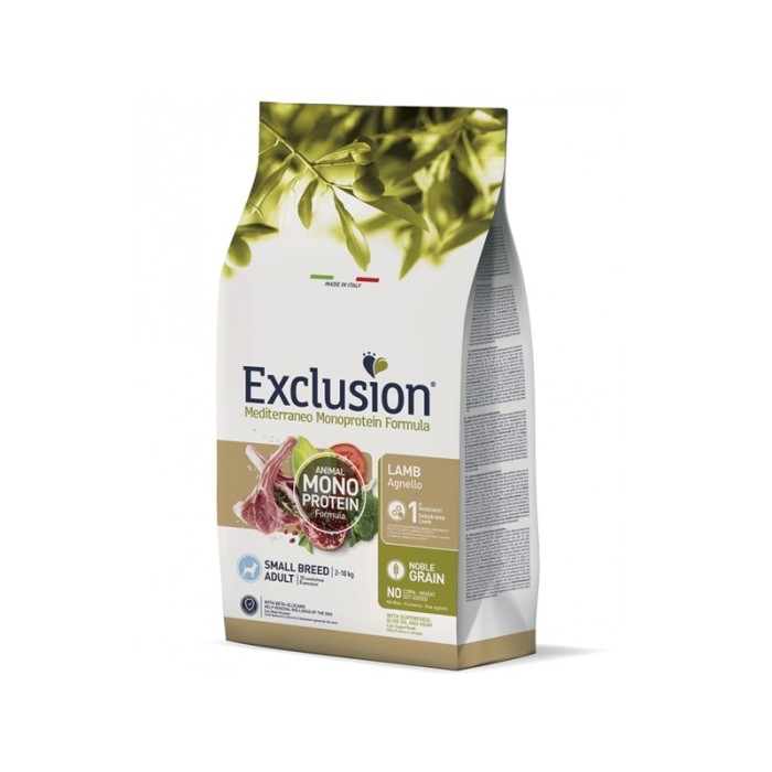 Сухой корм Exclusion Adult Lamb Small Breed для взрослых собак малых пород, с ягненком, 7 кг