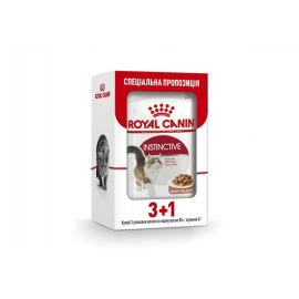 Акция Royal Canin 3+1 Влажный корм для взрослых кошек ROYAL CANIN INSTINCTIVE IN GRAVY 0.085 кг