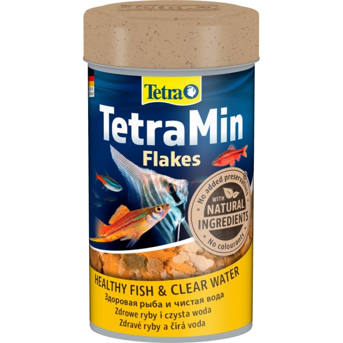 Корм сухий Tetra Min Flakes для тропічних акваріумних рибок, в пластівцях, 100 мл