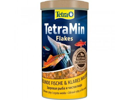 Корм Tetra Min Flakes для аквариумных рыбок, хлопья, 200 г/1 л