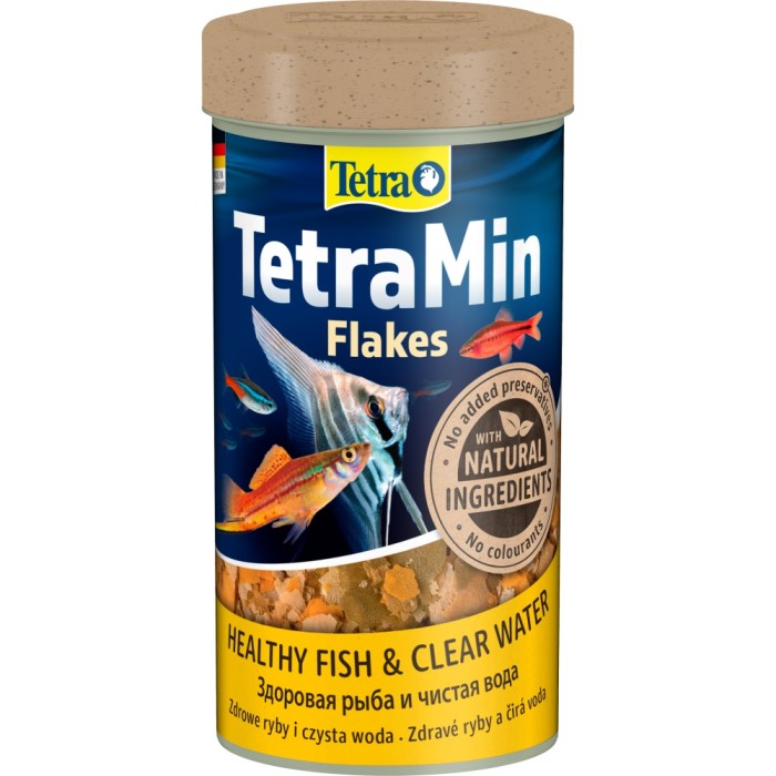Корм сухий Tetra Min Flakes для тропічних акваріумних рибок, в пластівцях, 250 мл