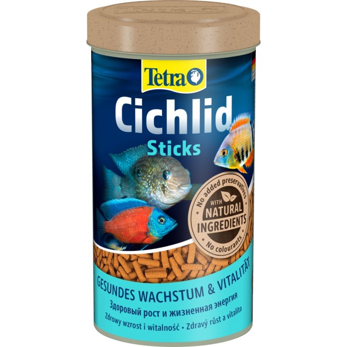Корм Tetra Cichlid Sticks для рыбок цихлид, палочки, 500 мл/160 г