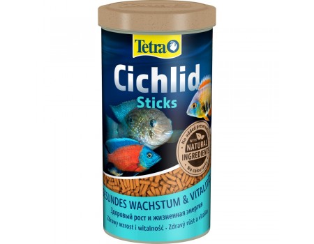 Корм Tetra Cichlid Sticks для рыбок цихлид, палочки, 1 л/320 г