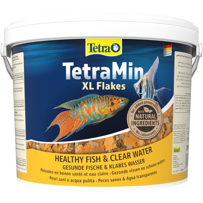 Корм сухой Tetra Min XL Flakes для аквариумных рыбок, в хлопьях, 10 л/2,1 кг