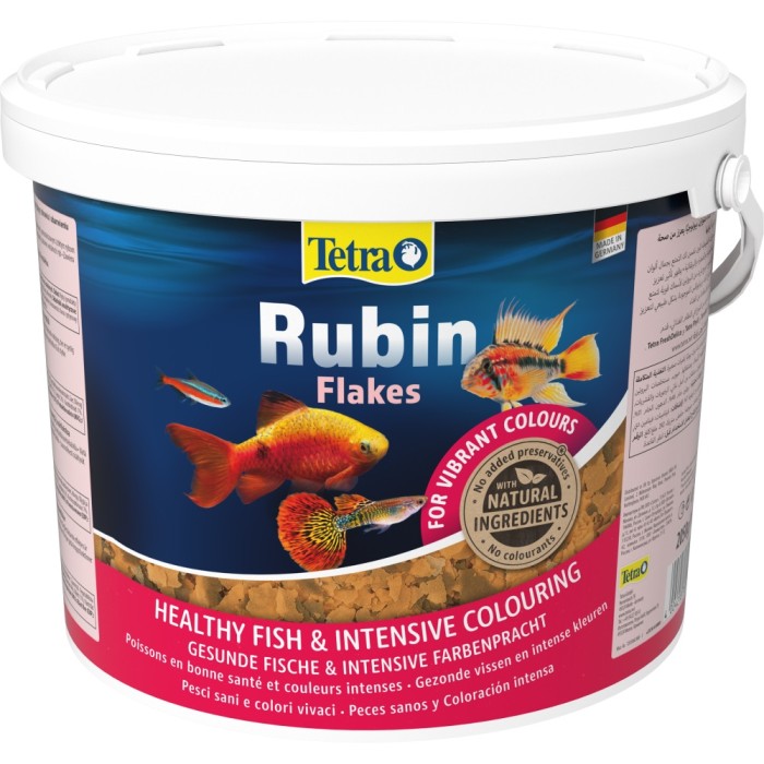 Корм Tetra Rubin Flakes для аквариумных рыбок, для окрашивания, хлопья, 2,05 кг/10 л