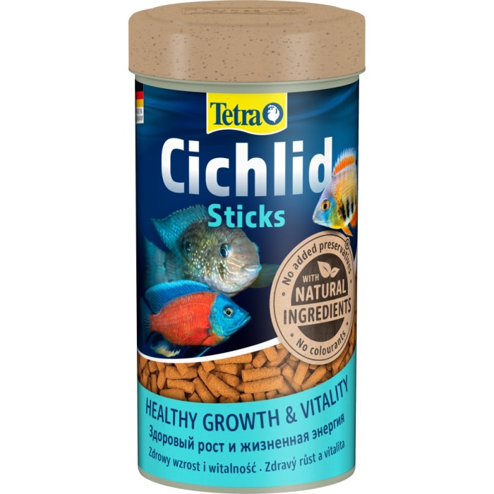 Корм Tetra Cichlid Sticks для рыбок цихлид, палочки, 250 мл/75 г
