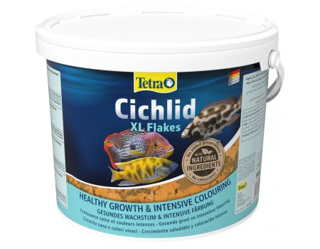 Корм Tetra Cichlid Algae Mini для акваріумних цихлід, великі пластівці, 10 л/3,9 кг