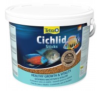Корм Tetra Cichlid Sticks для рыбок цихлид, палочки, 10 л/2,9 кг..