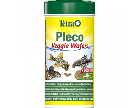 Корм Tetra Pleco Veggie Wafers для травоїдних донних рибок, пластинки, 110 г/ 250 мл