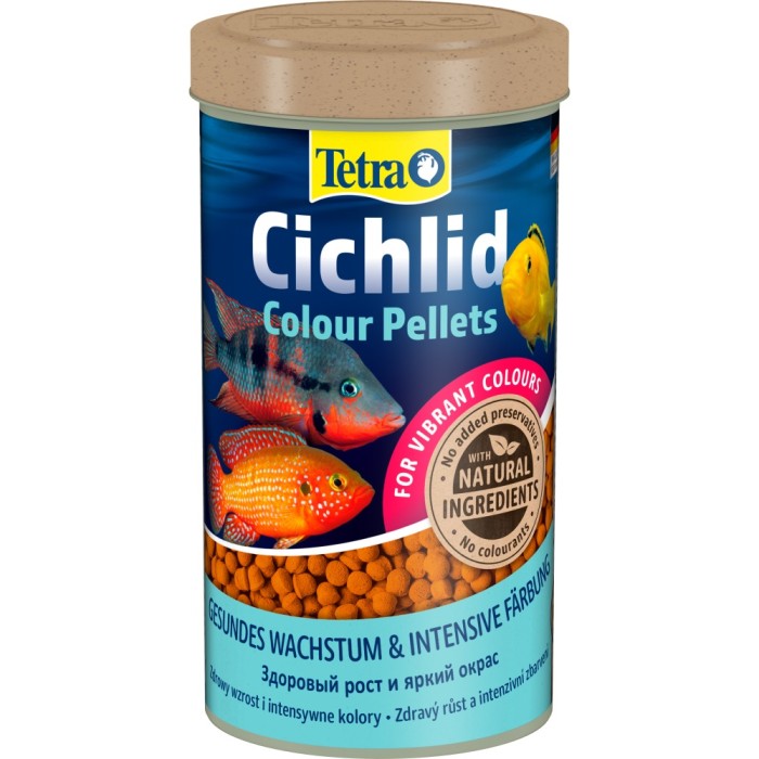 Корм Tetra Cichlid Colour для всіх цихлід, для яскравості забарвлення, гранули, 500 мл