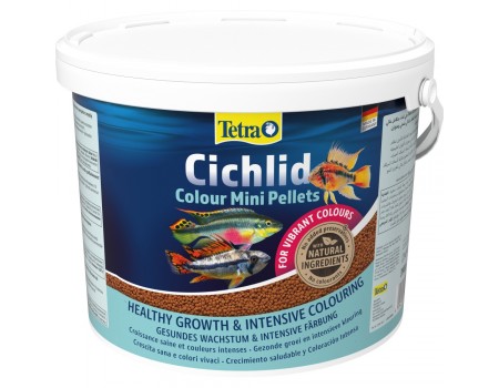 Корм Tetra Cichlid Colour Mini для невеликих цихлід, для яскравості забарвлення, гранули, 10 л
