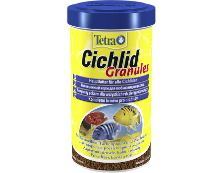 Tetra Cichlid Granules, Основний корм у вигляді гранул для середніх цихлід – з формулою BioActive, 500 мл