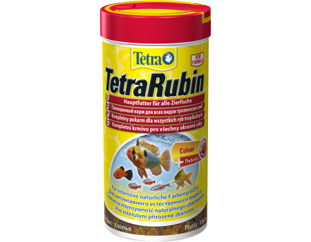 Tetra RUBIN  хлопья с натуральными усилителями цвета для ежедневного питания декоративных рыб любого размера 250 мл