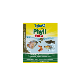Корм сухой Tetra Phyll Flakes для травоядных рыбок, в хлопьях, 12 г..