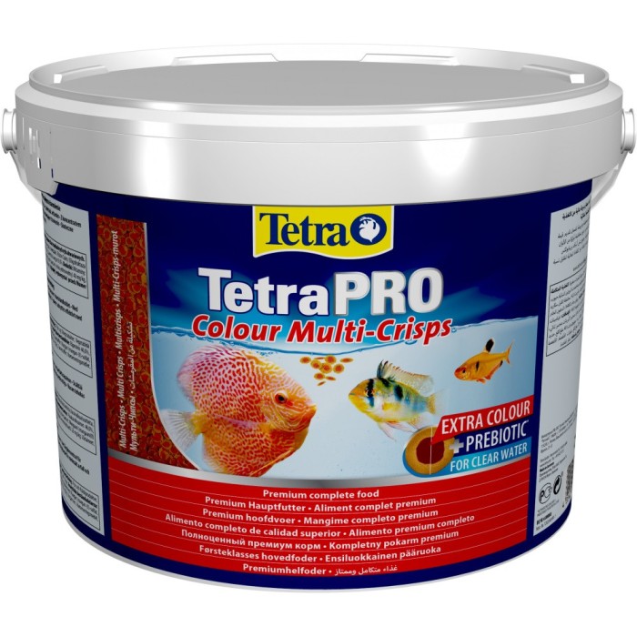 Корм Tetra Pro Colour Multi-Crisps для аквариумных рыб, для яркой окраски, чипсы, 10 л/2,1 кг