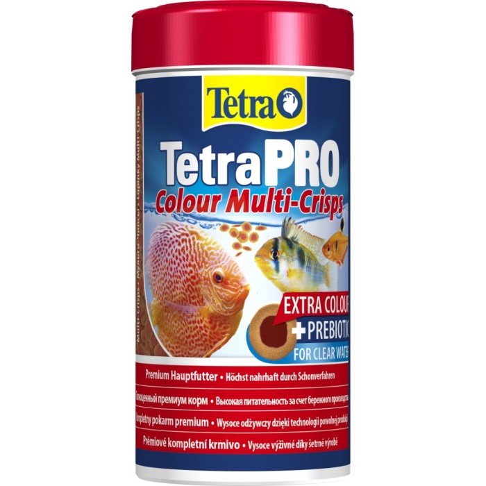 Корм Tetra Pro Colour Multi-Crisps для аквариумных рыб, для яркой окраски, чипсы, 55 г/250мл