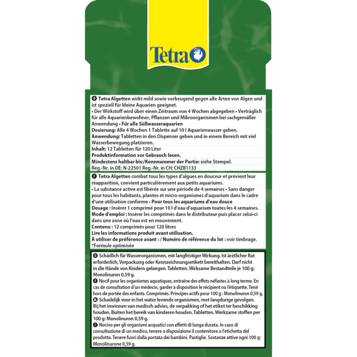 Tetra Aqua Algostop depot 12 таблеток против водорослей
