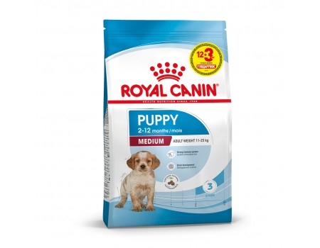 Корм для цуценят ROYAL CANIN MEDIUM PUPPY 12 кг + 3 кг