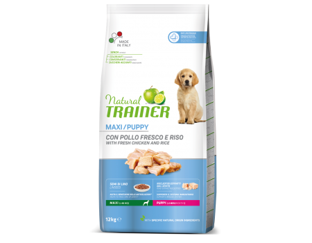 Trainer (Трейнер) Natural Super Premium Puppy Maxi - корм для цуценят великих та гігантських порід з куркою та індичкою 12кг
