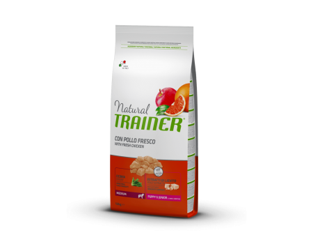 Trainer (Трейнер) Natural Super Premium Puppy&Junior Medium - корм для щенков средних пород с курицей и индейкой 12кг