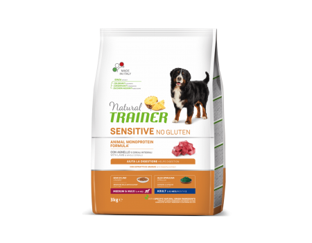 Trainer Natural Dog Sensitive Adult Medium&Maxi With Lamb - сухой корм Трейнер для взрослых собак средних и крупных пород с ягненком 3 кг