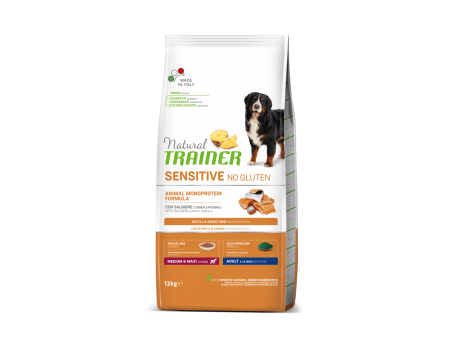 Trainer Natural Dog Sensitive Adult Medium&Maxi - сухий корм Трейнер для дорослих собак середніх та великих порід з лососем та цільними зернами 12 кг