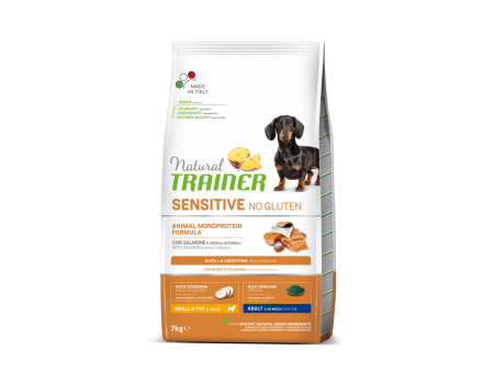 Trainer Natural Dog Sensitive Adult Mini With Salmon - сухой корм Трейнер с лососем и цельными зернами для собак мелких пород 7 кг