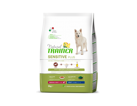 Trainer Natural Dog Sensitive Plus Adult MM With Horse - сухой корм Трейнер для взрослых собак средних и крупных пород с кониной, рисом и маслом 3 кг