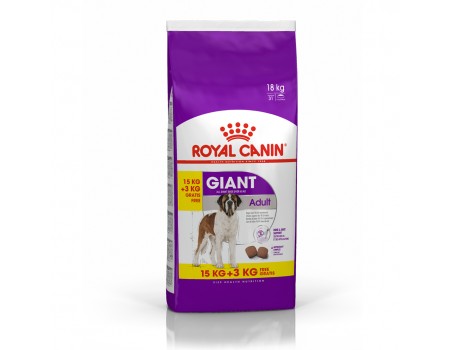 Royal Canin Giant Adult для собак старше 18/24 месяцев 15 кг + 3 кг в подарок