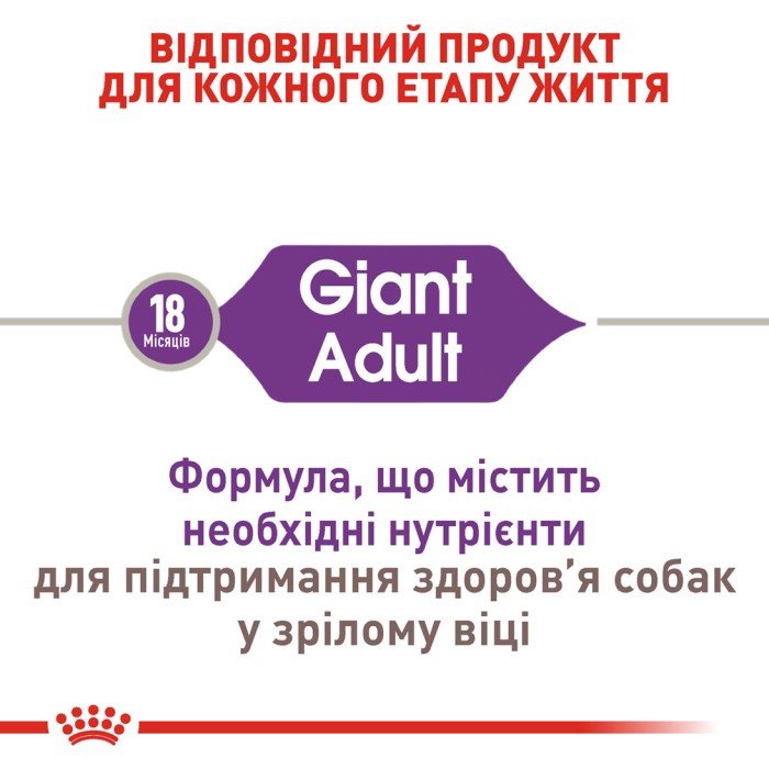Корм для дорослих собак ROYAL CANIN GIANT ADULT  15.0 кг