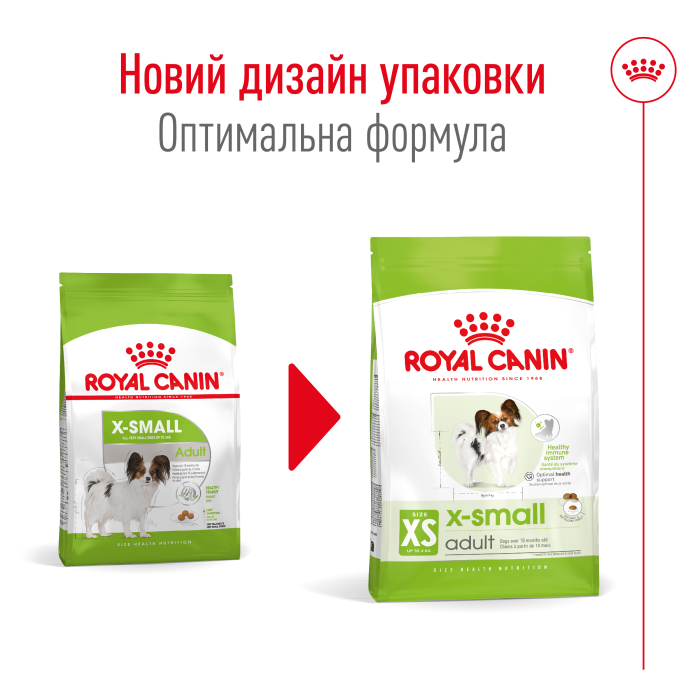 Корм для взрослых собак ROYAL CANIN XSMALL ADULT 1.5 кг