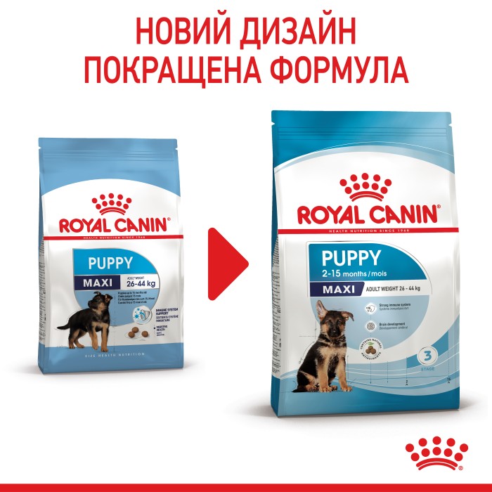 Корм для цуценят ROYAL CANIN MAXI PUPPY 12 кг + 3 кг