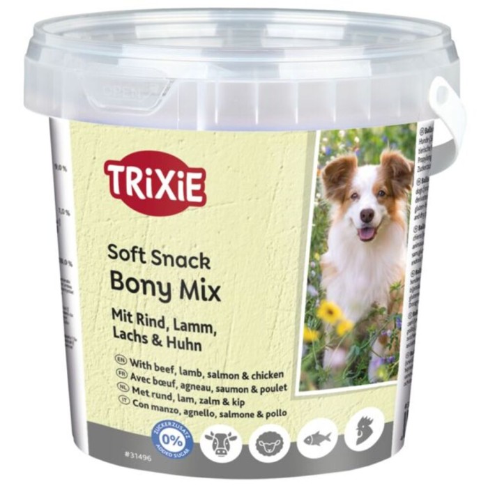 М'які снеки мікс "Bony Mix" TRIXIE яловичина ягня лосось курка, 500 г