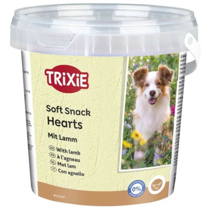 М'які снеки "Happy Hearts" TRIXIE ягня з рисом, 500 г