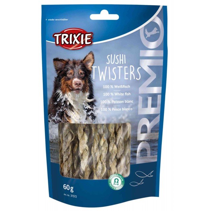 Лакомство для собак "Sushi Twisters" TRIXIE , белая рыба 60 г