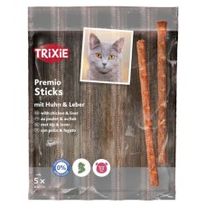 Палочки для котов TRIXIE - Quadro-Sticks Вкус: Курица/печень, 4шт x 5 г