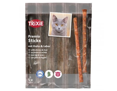 Палочки для котов TRIXIE - Quadro-Sticks Вкус: Курица/печень, 4шт x 5 г