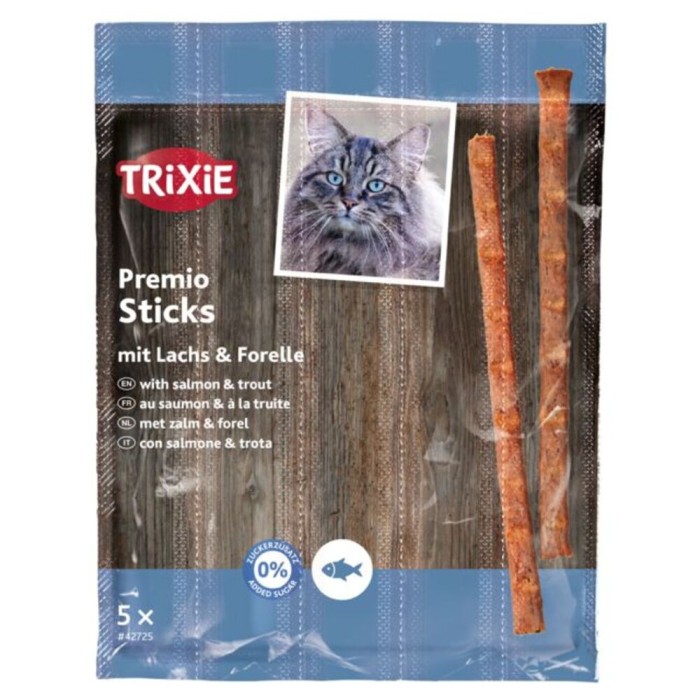 Палички для котів TRIXIE - Quadro-Sticks Смак: Лосось/форель, 4шт x 5 г