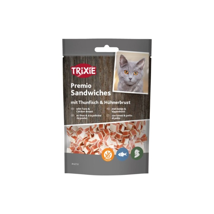 Сендвічі "PREMIO Tuna Sandwiches" для котів тунець та курка 50 г