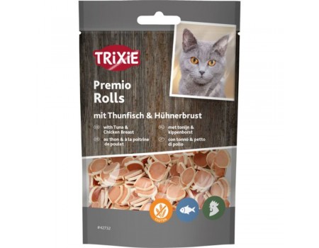 Роллы "PREMIO Tuna Rolls" TRIXIE, для котов тунец и курица 50 г