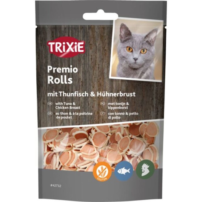 Роллы "PREMIO Tuna Rolls" TRIXIE, для котов тунец и курица 50 г