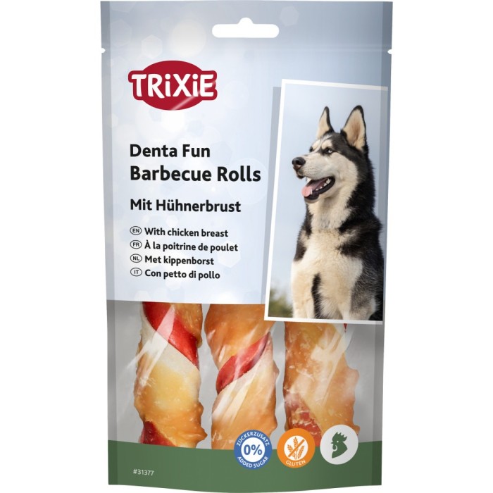 Жевательные палочки для собак TRIXIE - Denta Fun Barbecue,  12см, Вес: 3 шт. /10,5 г
